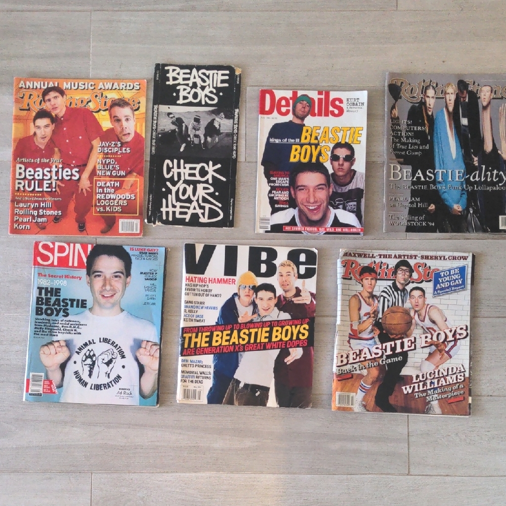 Beastie Boys Magazine Collection (Lot of 6 plus CD carboard)